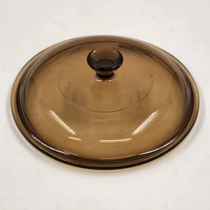 Amber Brown Replacement Round Lid Cover Pyrex V-2.5-C Vision 7.25" For Casserole - Picture 1 of 8