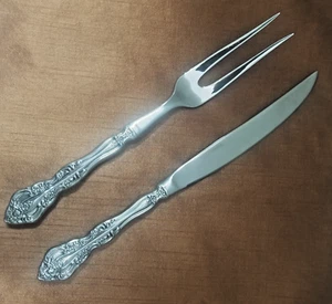 Oneida Michelangelo Small 2Pc-Carving Set Knife Fork Heirloom Stainless Flatware - Picture 1 of 8