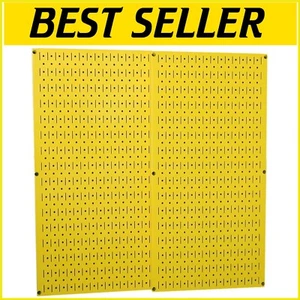 Heavy-Duty Yellow Metal Pegboard 2-Pack: Versatile Organization Solution - Picture 1 of 12
