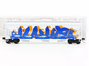 N Micro-Trains MTL GCS Car #11 MOBX 3 Bay Hopper #14245 w/ Graffiti - Picture 1 of 16