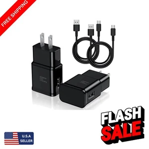 Safe Fast Charge USB C Chargeur Mural Pack de 2 avec Câble de 6 pieds pour Téléphones Android - Photo 1 sur 9