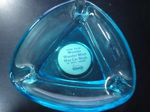 Wooster Ohio Minit Man Car Wash Advertising Ashtray Auto Gas Oil Sunray Sunoco - Picture 1 of 3