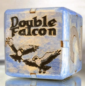 Double Falcon : Soaring Strategy - Backgammon Doubling Cube - 36mm - Picture 1 of 9