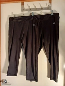 2x Circuit Womens Leggings Size 14 black Fitness Gym Casual Stretch Pocket Guc - Picture 1 of 4