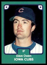 1984 TCMA Minor League Dave Owen Iowa Cubs #222