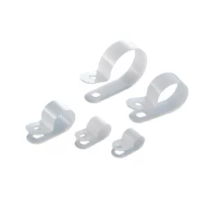 P-Clips White/Natural Nylon Fasteners Cable Conduit Tubing Wire Plastic - Picture 1 of 1
