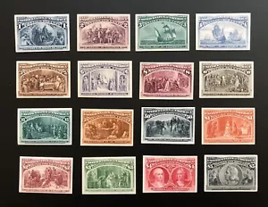 TangStamps: US Stamp Proof #230P4-245P4 set colombiano buoni margini, offset su pochi - Foto 1 di 2