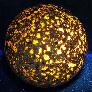 Natural Flame's stone Sphere crystal ball reiki healing 4480G UV Reactivecrystal - Bild 1 von 18