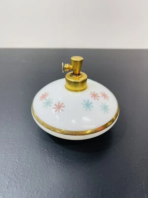 Botella de perfume de vidrio soplado a mano Devilbiss Starburst 500-81 chapada en oro EE. UU. Foto 1 de 4