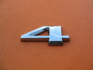 JEEP CHEROKEE LIBERTY COMMANDER COMPASS 4X4 4 REAR LID CHROME EMBLEM LOGO BADGE - Picture 1 of 2