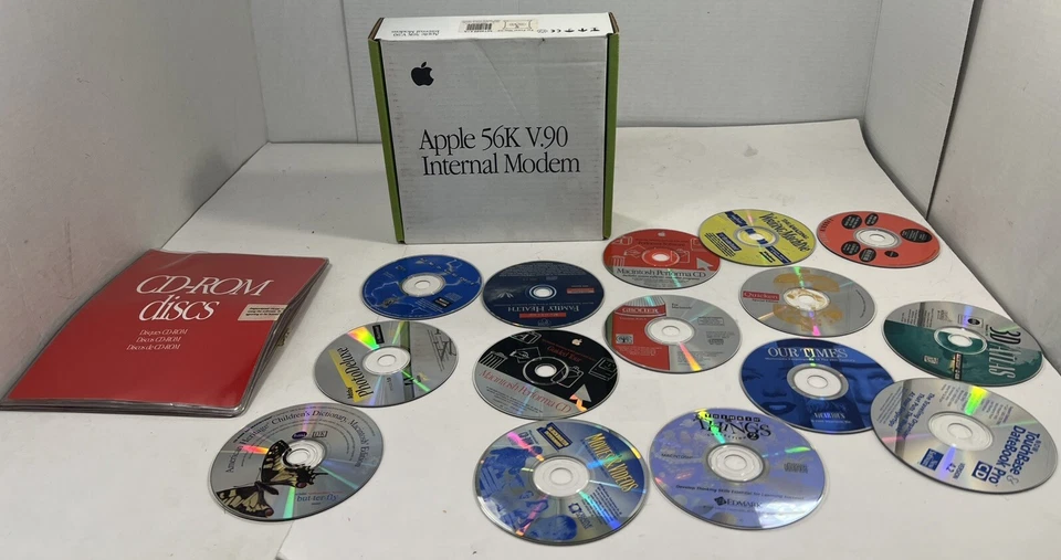Apple 56K V.90 Internal Modem Cd ROM Discs - preowned - Image 1 of 1