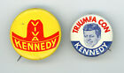 2 1960 Viva Kennedy & Trumfa Con Kennedy, John Kennedy for President Pinbacks