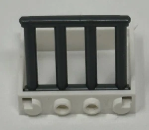 LEGO 60594 WHITE Window 1x4x3 w/ Gray Bars Prison Cell Grid 62113 x1 - Picture 1 of 1