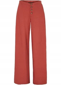 Damen Palazzo-Hose mit Leinen mit extra langem Bein Gr. 42 Marsalabraun Neu - Bild 1 von 1