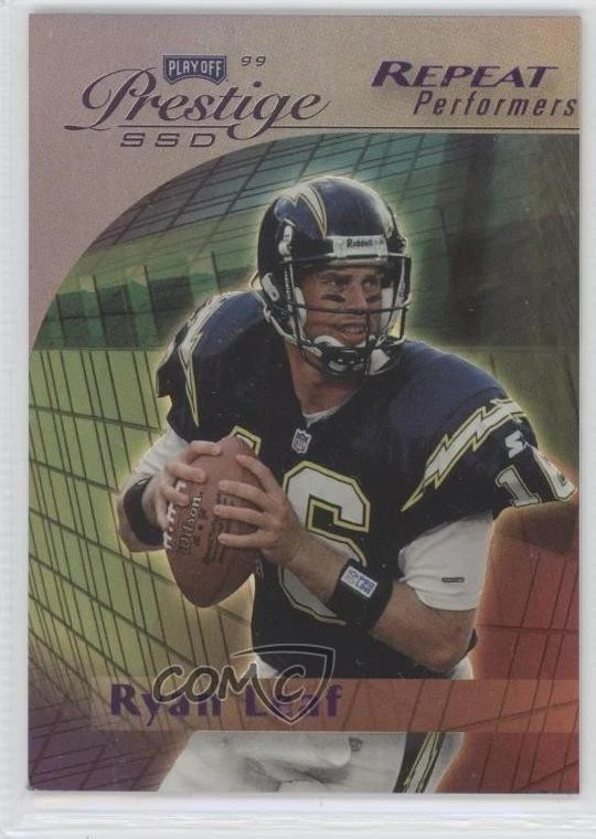 1999 Playoff Prestige SSD Repeat Performers Spectrum Purple /500 Ryan Leaf #B156 - Image 1 of 2