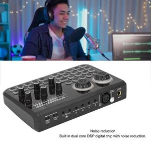 Live Sound Card Noise Reduction With Color Effect Light Broadcast Sound Card FY - Afbeelding 1 van 24