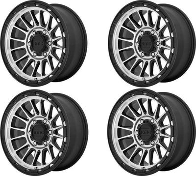 Juego 4 Llantas 16" KMC KM542 Impact 16x7 5x110 Negro Satinado Llantas 30mm Foto 1 de 4