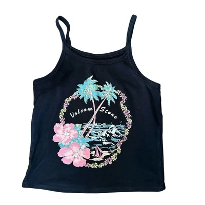 M Volcom Stone Womens Beach Summer Black Tank Top - Image 1 of 4