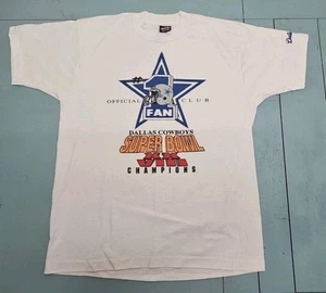 Official Fan Vtg 1994 Dallas Cowboys Super Bowl Champs Shirt XXVlIl Sz L Rare - Picture 1 of 6