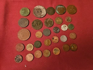 30 Old Coins Lot - Actual Coins Shown - Assorted Vintage Coins US & Foreign - Picture 1 of 8