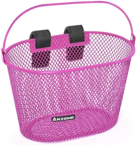 ANZOME Kids Bike Basket, Bicycle Basket for Boy and Girl, Waterproof Metal Wire - Picture 1 of 12