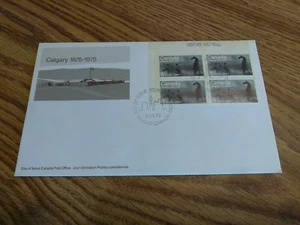 KANADA FDC 1975 CALGARY ECKE 4ER BLOCK KOSTENLOSER VERSAND - Bild 1 von 1