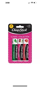 ChapStick Juego de Cuidado de Labios Colección Clásica Paquete de 3 - Menta Verde Cereza y Paja... - Imagen 1 de 9
