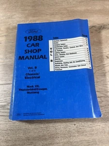 1988 Ford Shop Service Repair Manual Chassis/Electrical VolB Thunderbird Mustang - Bild 1 von 3
