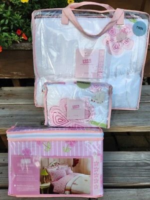 NUEVO Juego de edredón, farsa y sábanas Kids Expressions Maya's Flower Twin Foto 1 de 4