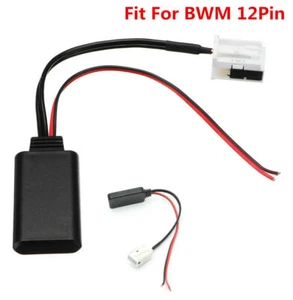 12Pin 12V Bluetooth Audio Adapter Aux Cable Fit For BMW E60 04-10 E63 E64 E61 - Picture 1 of 12