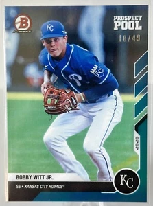 2020 Bowman Next Prospect Pool BLUE 10/49 BOBBY WITT JR PP-1 Rookie RC - Picture 1 of 2