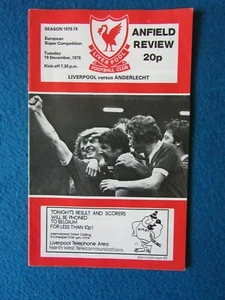 Liverpool v Anderlecht European Super Cup 1978 Programme 19/12/78 - Picture 1 of 1