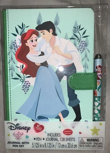 DISNEY Little MERMAID JOURNAL WITH PEN SET 128 SHEETS NEW Cute gift - Picture 1 of 3