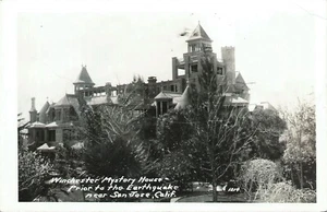 Winchester Mystery House Before 1906 Earthquake California 1940s RPPC Postcard - Picture 1 of 2