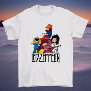 Led Zeppelin Rock Band Funny Cartoon Cotton T-Shirt For Men Women size S-5XL - Picture 1 of 4