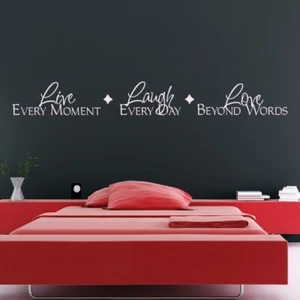 Live Every Moment Love Beyond Words Wandkunst Aufkleber (AS10033) - Bild 1 von 2