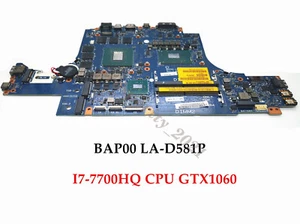 Dell 13 R3 with I7-7700HQ CPU GTX1060 GPU Motherboard 0GG6GW LA-D581P CN-0GG6GW  - Picture 1 of 12