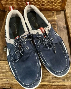 Rockport Mens Sailing Club 3 Eye Tie Boat Shoe 10 M,  Blue - Picture 1 of 5