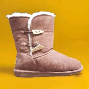 Bearpaw Abigail Womens 8 Boot, Shearling, Wood Buttons - Picture 1 of 8