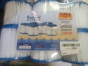 6 pack Type D Pool Filter Replacement Cartridges - Picture 1 of 2