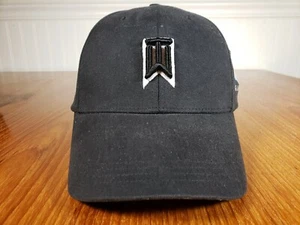 Nike Fit Dry Tiger Woods Collection Fitted Hat Black Golf Stretch Medium Large - Picture 1 of 12