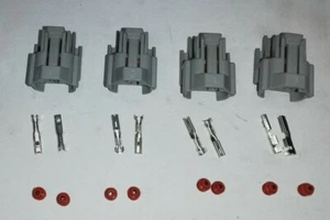Denso fuel injector connector x4 Blitz Tomei HKS 1JZ 2JZ RB26 Sard sr20 - Picture 1 of 2
