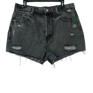Wild Fable Super-High Rise Cut-Off Jean Shorts Gray Wash NEW Size 16 - Picture 1 of 12