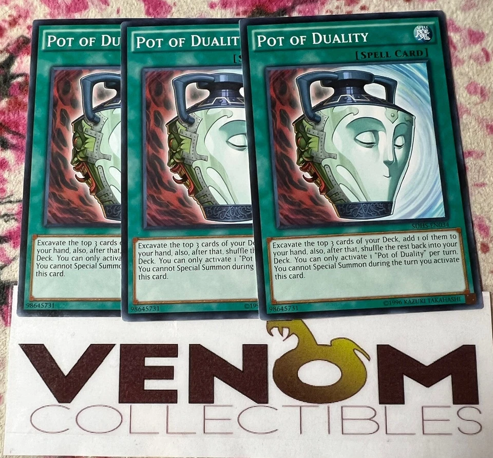 3x (M/NM) - Pot of Duality - SDHS-EN034 - Common - Unlimited YuGiOh - Image 1 of 1