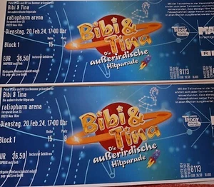 Bibi & Tina 2 x Tickets Die außerirdische Hitparade Konzert Neu -ULM - Bild 1 von 2