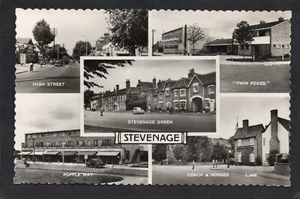 Postcard Stevenage Hertfordshire multiview posted 1961 RP - Picture 1 of 2