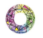 H2ogo! Inflatable Stained Glass Pool Swim Ring 41 In X 41 In X 13 In