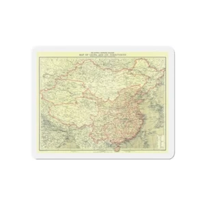 Imán de refrigerador China y sus territorios (1912) (mapa) - Imagen 1 de 16