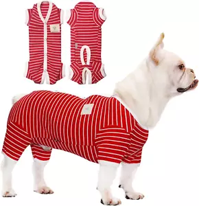 Dog Pajamas, Female/Male Pajamas 4 Legged Pet Clothes, Dog Jumpsuit with Waffle - Picture 1 of 12