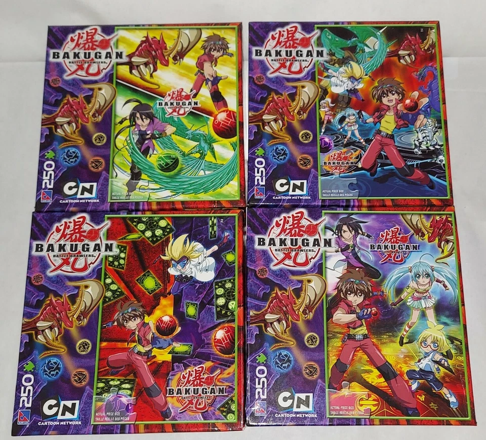 Rompecabezas Bakugan Battle Brawlers sellado de fábrica 250 piezas nuevo 2008 juego de 4  Foto 1 de 4